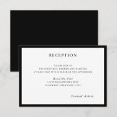 D'accompagnement Carte de réception de mariage simple et moderne (Devant / Derrière)