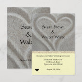 D'accompagnement Carte de réception de mariage sur la plage de sabl (Devant / Derrière)