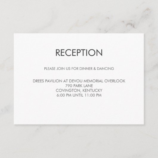 D'accompagnement Carte de réception de mariage Tangram Heart (Devant)