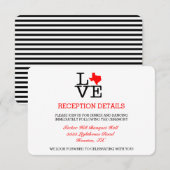 D'accompagnement Carte de réception de mariage Texas Love (Devant / Derrière)