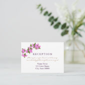 D'accompagnement Carte de réception de mariage tropical de Bougainv (Debout devant)