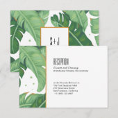 D'accompagnement Carte de réception de mariage tropical d'été (Devant / Derrière)