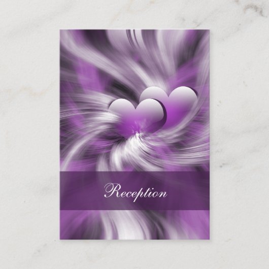 D'accompagnement Carte de réception de mariage violet (Devant)
