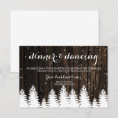 D'accompagnement Carte de réception de mariage Winter Wonderland (Devant / Derrière)