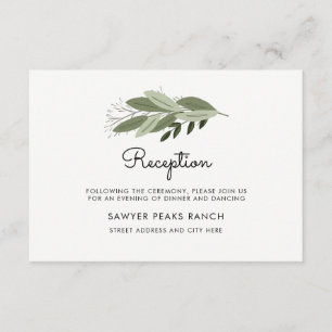 D'accompagnement Carte de réception de pousses de mariage