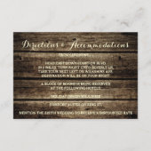 D'accompagnement Carte de réception d'hiver rustique en bois de gra (Dos)