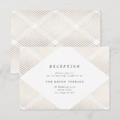 D'accompagnement Carte de réception Diamant Géométrique White Gold  (Devant / Derrière)