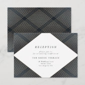 D'accompagnement Carte de réception Diamond Geometry Navy Gold Gats (Devant / Derrière)