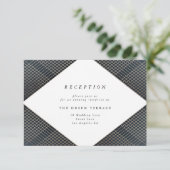 D'accompagnement Carte de réception Diamond Geometry Navy Gold Gats (Debout devant)