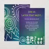 D'accompagnement Carte de réception du Bat mitzvah du Jazzy Musical (Devant / Derrière)