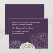 D'accompagnement Carte de réception du jardin de roses - Violet (Devant / Derrière)