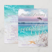 D'accompagnement Carte de réception d'un lever de soleil océanique  (Devant / Derrière)