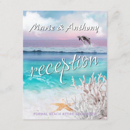 D'accompagnement Carte de réception d'un lever de soleil océanique  (Devant)