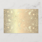 D'accompagnement Carte de réception Emerald Green et Gold Wedding (Dos)