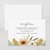 D'accompagnement Carte de réception en aquarelle (Devant / Derrière)