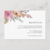 D'accompagnement Carte de réception en fleurs peintes (Devant)