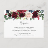 D'accompagnement Carte de réception en fleurs rayonnantes (Devant)