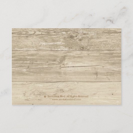 D'accompagnement Carte de réception en pot Mason en bois rustique d (Dos)