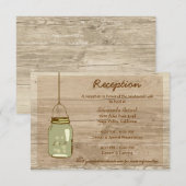 D'accompagnement Carte de réception en pot Mason rustique en bois d (Devant / Derrière)