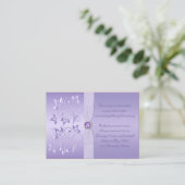 D'accompagnement Carte de réception fleurie Lavender (Debout devant)