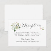 D'accompagnement Carte de réception Floraison de prairie - Blanche (Devant / Derrière)