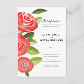 D'accompagnement Carte de réception Floral Rose rouge (Devant)