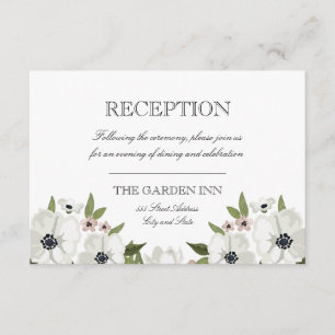 D'accompagnement Carte de réception florale charmante