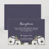 D'accompagnement Carte de réception florale charmante - violet (Devant / Derrière)