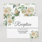 D'accompagnement Carte de réception florale Cream Rose (Devant / Derrière)