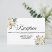 D'accompagnement Carte de réception florale Cream Rose (Debout devant)