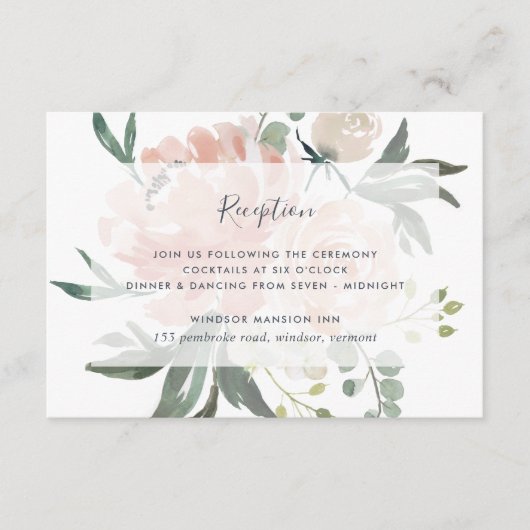 D'accompagnement Carte de réception florale de la mi-été (Devant)