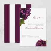 D'accompagnement Carte de réception florale Hydrangea Violette (Devant / Derrière)