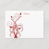 D'accompagnement Carte de réception Florale Rouge et Blanc (Dos)