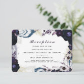 D'accompagnement Carte de réception florale violette élégante pour  (Debout devant)