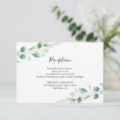 D'accompagnement Carte de réception géométrique Eucalyptus Greenery (Debout devant)