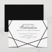 D'accompagnement Carte de réception géométrique moderne (Devant / Derrière)