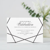 D'accompagnement Carte de réception géométrique moderne (Debout devant)