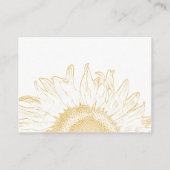 D'accompagnement Carte de réception graphique de tournesol (Dos)
