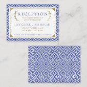 D'accompagnement Carte de réception grecque de mariage élégance (Devant / Derrière)