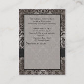 D'accompagnement Carte de réception Gris et Noir Damas (Dos)
