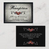 D'accompagnement Carte de réception Halloween gris et noir (Devant / Derrière)