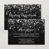 D'accompagnement Carte de réception Hollywood Glitz Glam Noir Argen (Devant / Derrière)