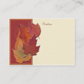 D'accompagnement Carte de réception Leaves II Automne (Dos)