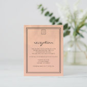 D'accompagnement Carte de réception Luxe Bourgogne et rose (Debout devant)