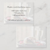 D'accompagnement Carte de réception mariage (Devant / Derrière)