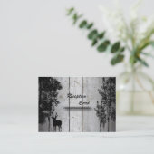 D'accompagnement Carte de réception Mariage Cerf Rustique Bois Arbr (Debout devant)