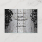 D'accompagnement Carte de réception Mariage Cerf Rustique Bois Arbr (Dos)