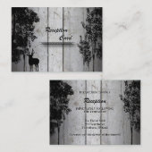 D'accompagnement Carte de réception Mariage Cerf Rustique Bois Arbr (Devant / Derrière)