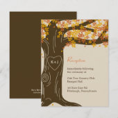 D'accompagnement Carte de réception Mariage de automne en chêne (Devant / Derrière)