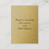 D'accompagnement Carte de réception mariage en or violet (Dos)